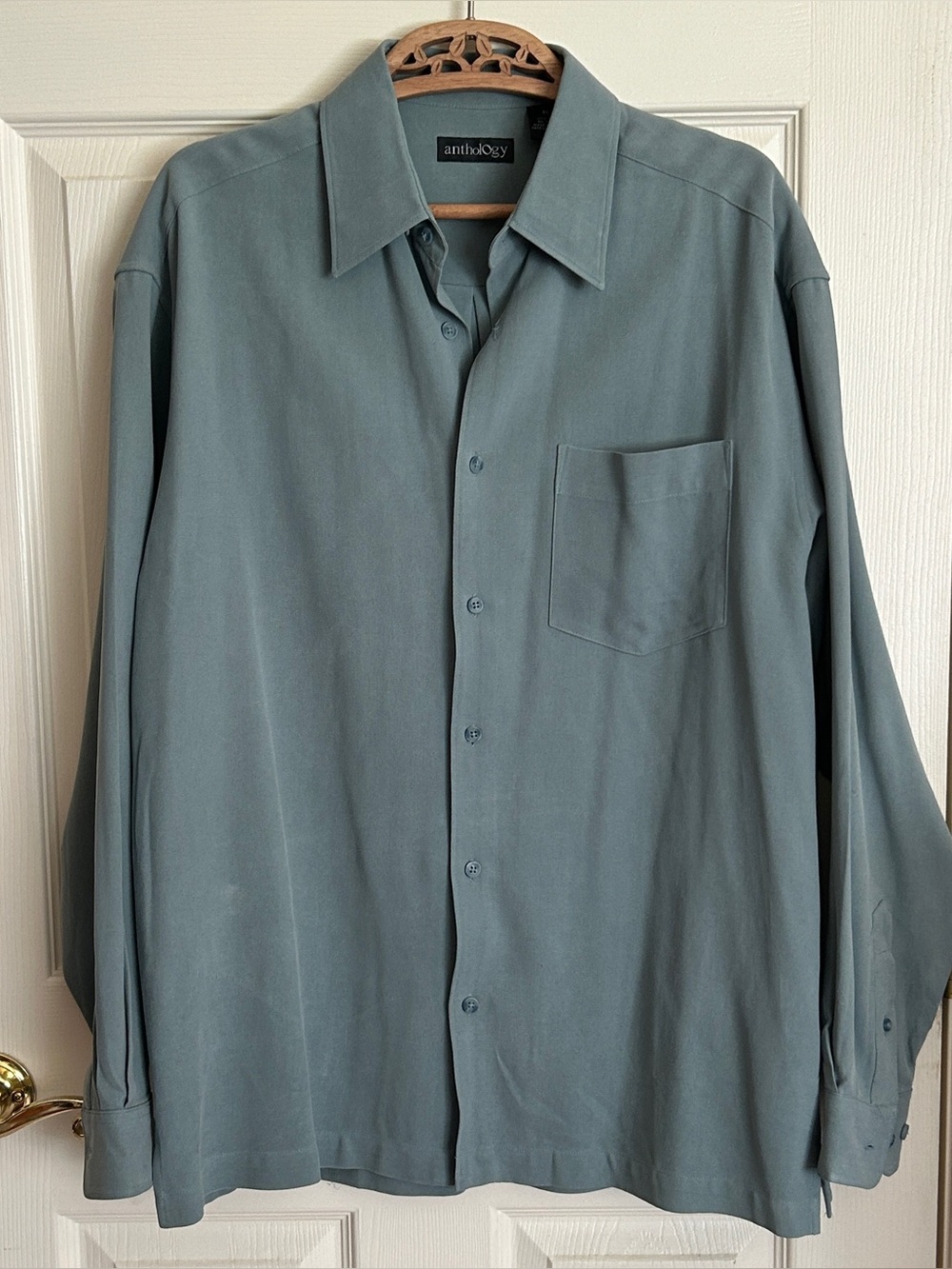 Men’s Long Sleeve Anthology Silk Button Down Shirt